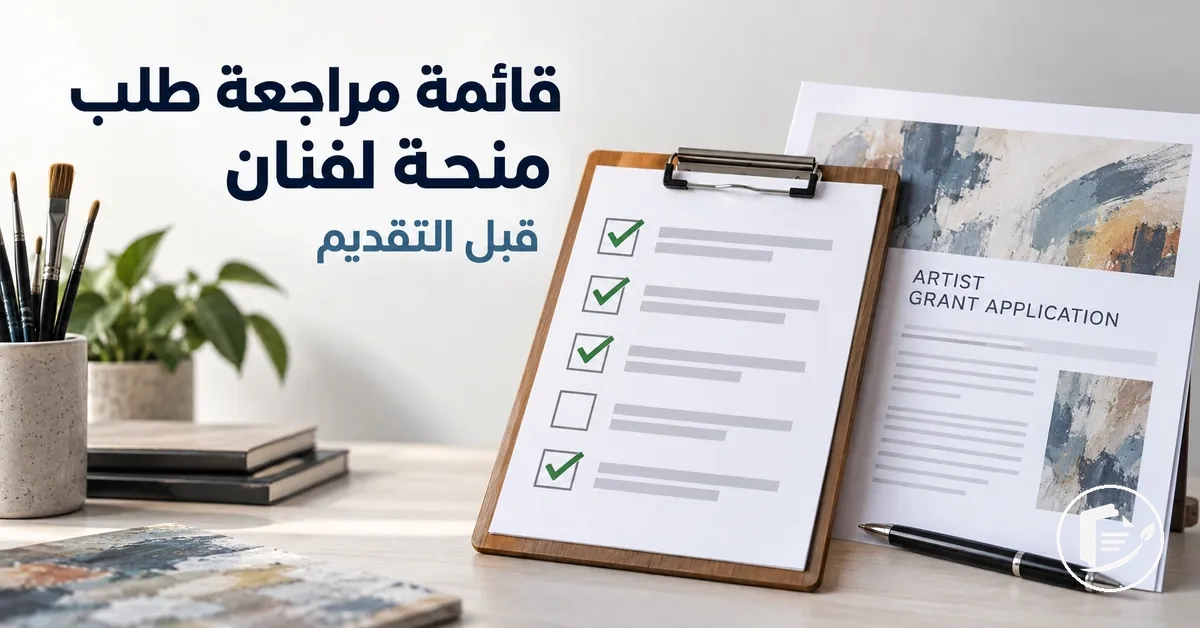 قائمة مراجعة قبل تقديم طلب منحة لفنان