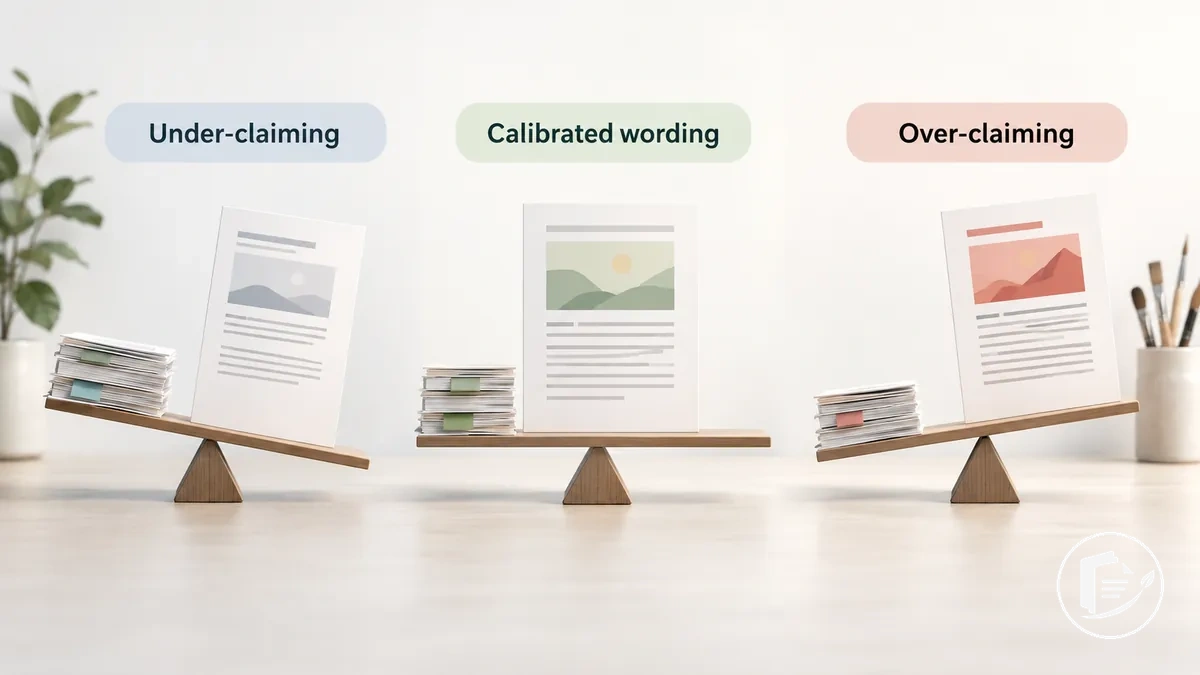 Artist grant claim wording showing different levels of confidence and support
