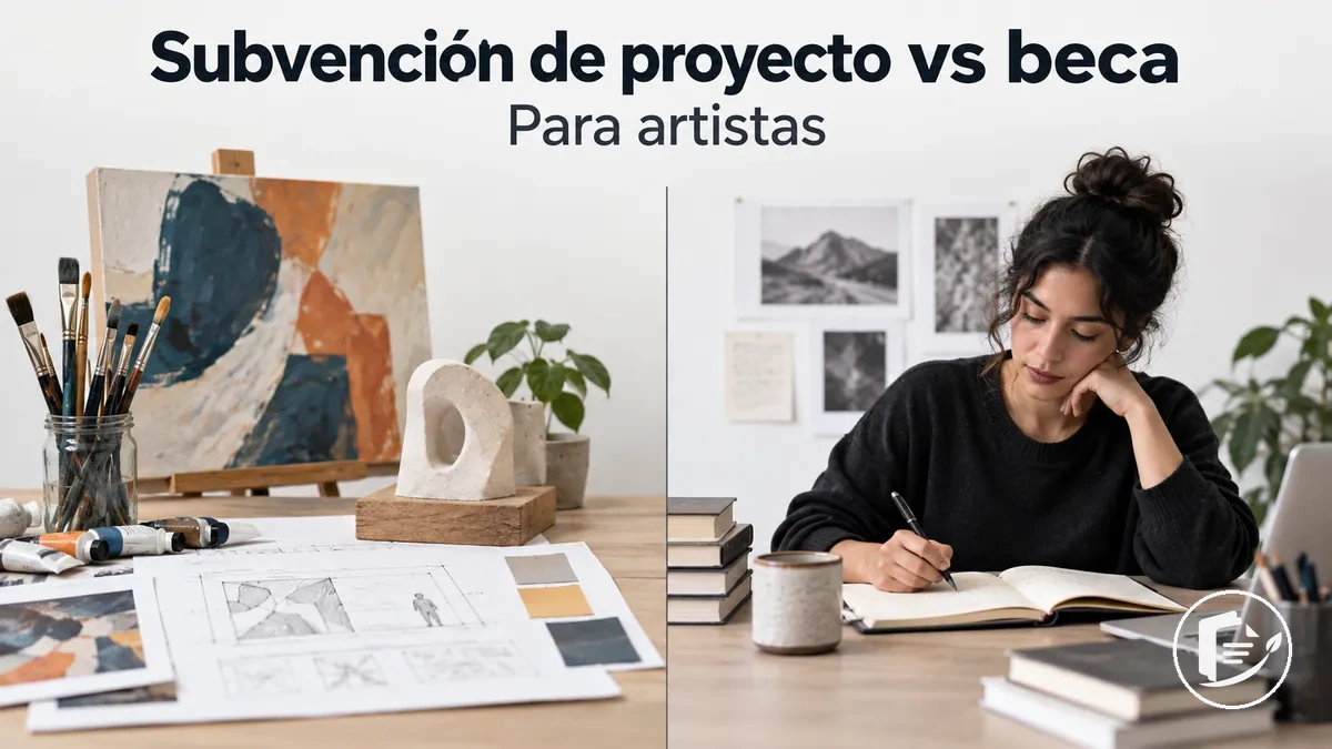 Comparación entre subvenciones para proyectos y becas para artistas