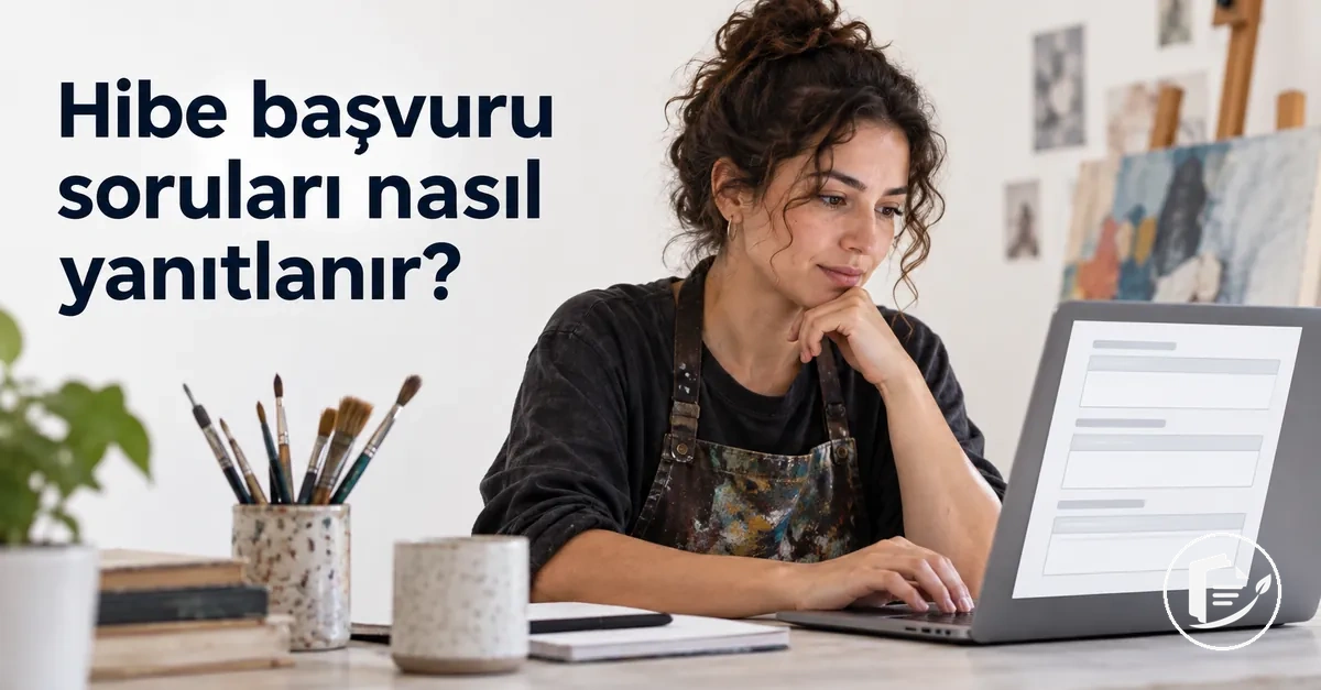 Hibe başvurusundaki soruları yanıtlayan sanatçı