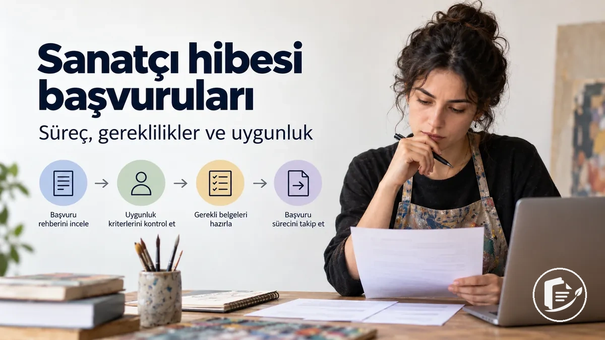 Hibe başvurusu gerekliliklerini ve uygunluk ölçütlerini inceleyen sanatçı